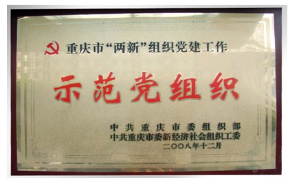 中共重庆市委组织部示范党组织