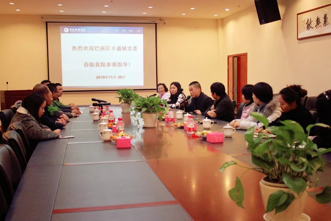 重庆市巴南区丰盛镇石国全书记一行来我院调研党建工作